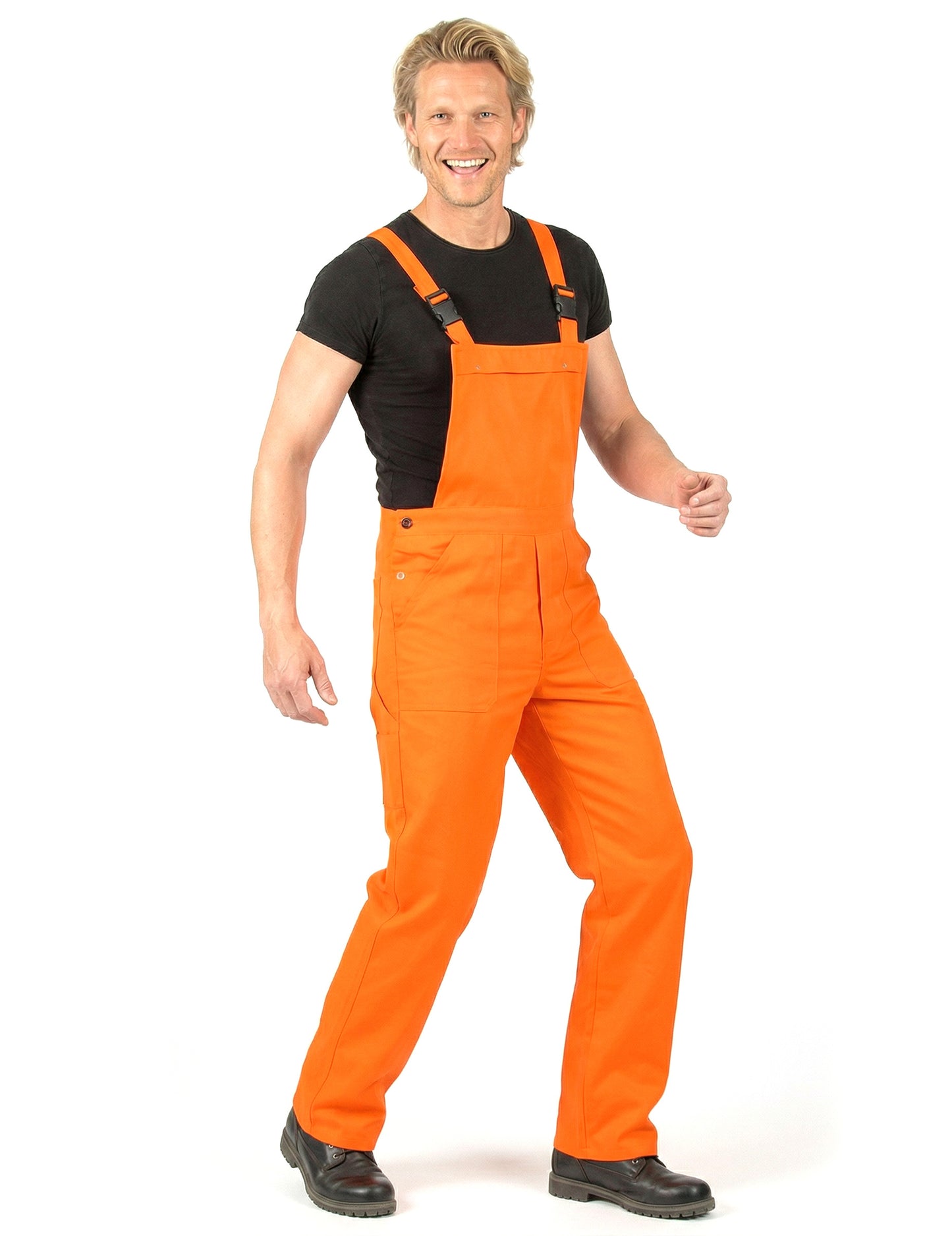 Costum combinat de portocaliu fluo adult