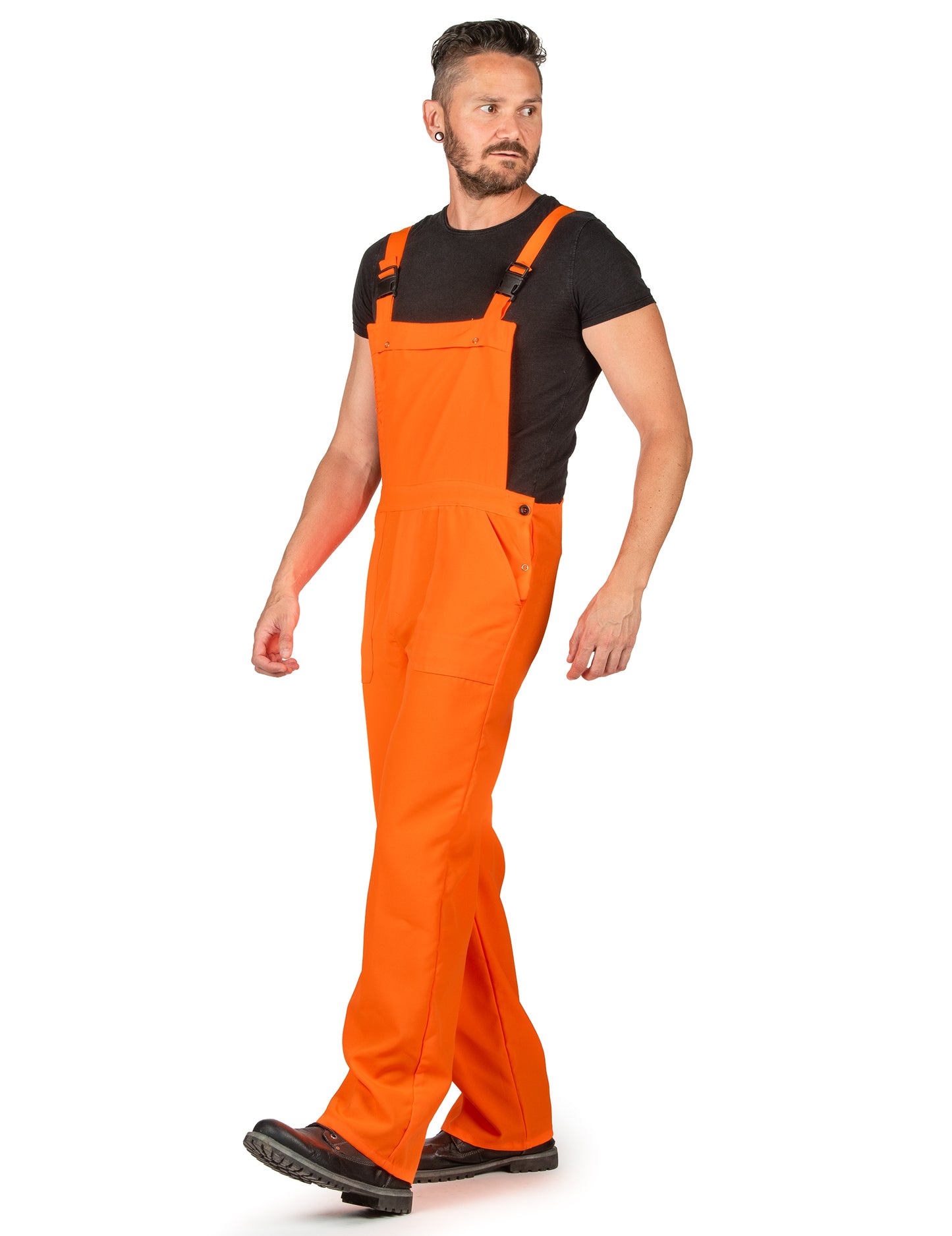 Costum combinat de portocaliu fluo adult