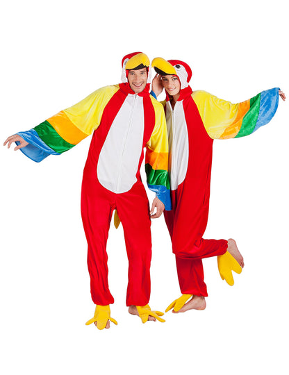 Costum combinat de papagali pentru adulți