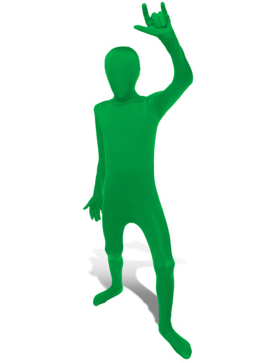 Costum de tip Morphsuit pentru copii, verde