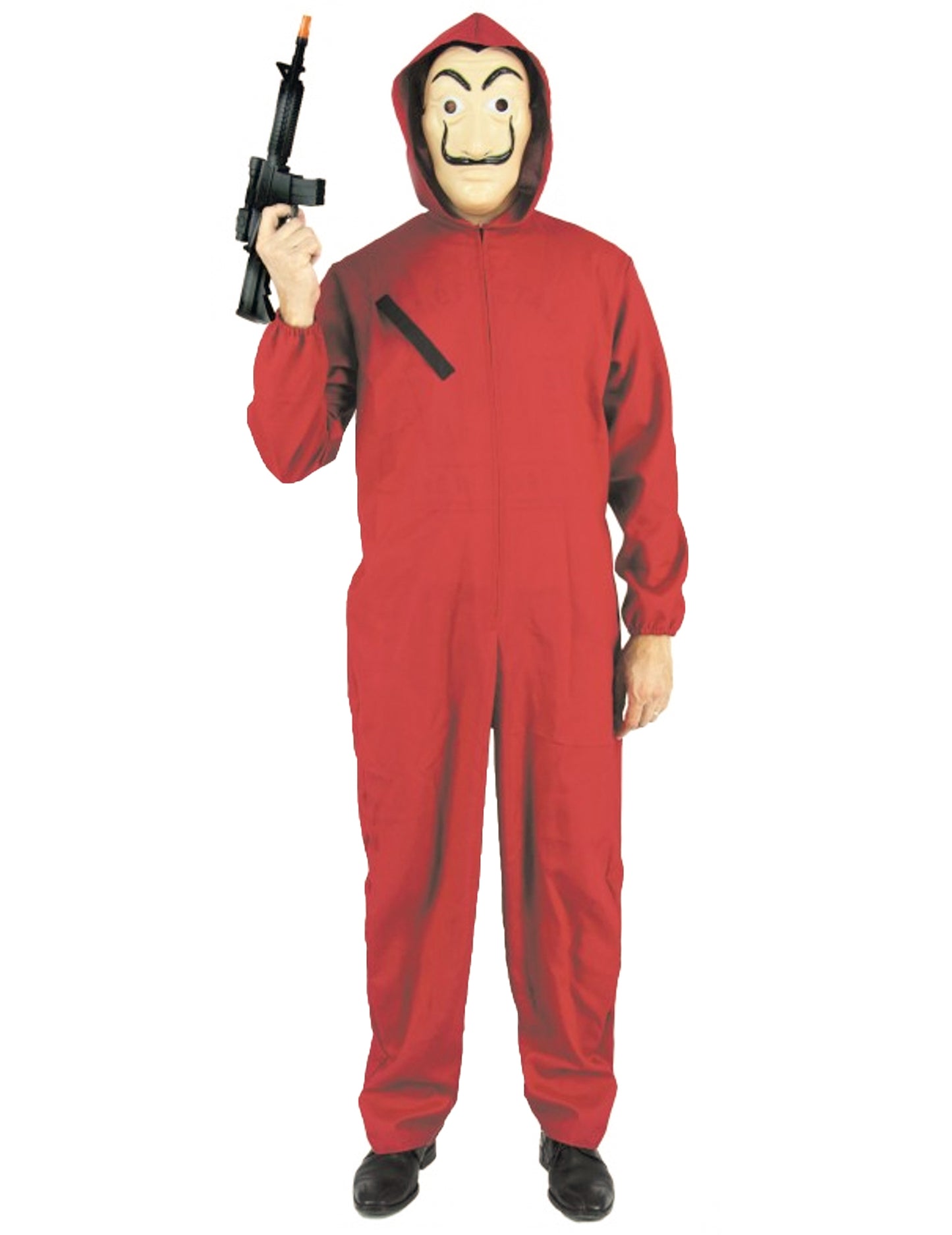 Costum deghizare combinezon hoț roșu adult 