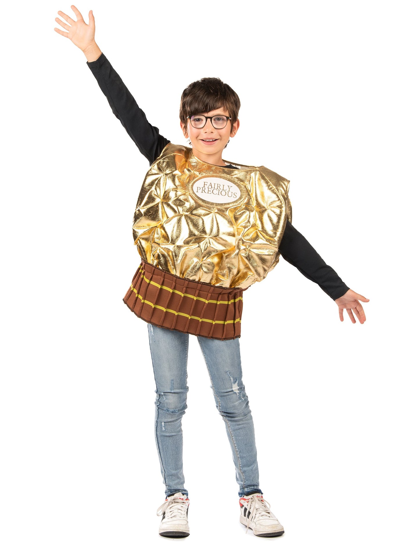 Costum de bomboane aurii pentru copii