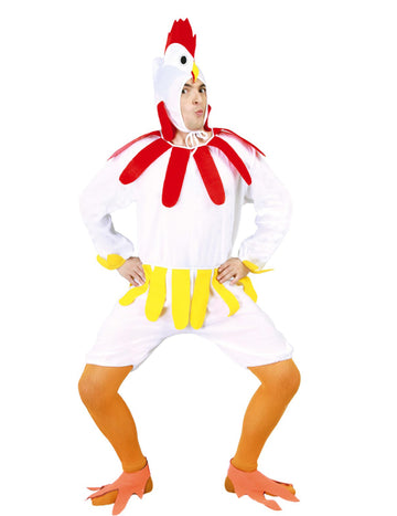 Costum de cocoș alb pentru adulți