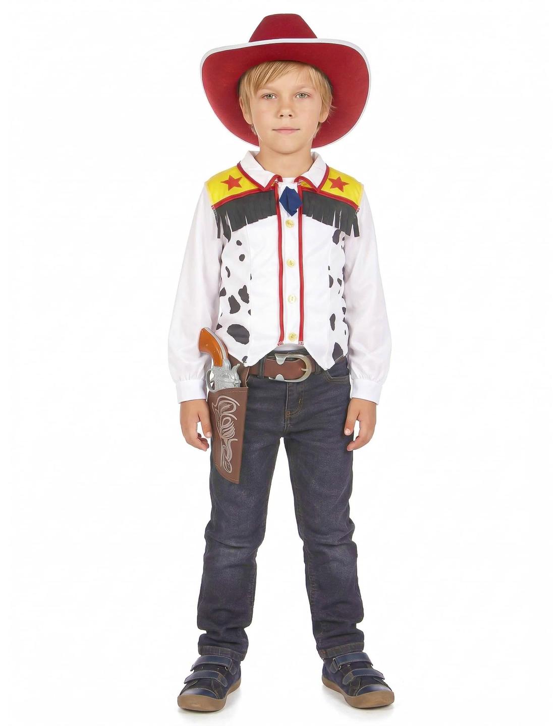 Vedere din față a costumului de cowboy pentru băiat
