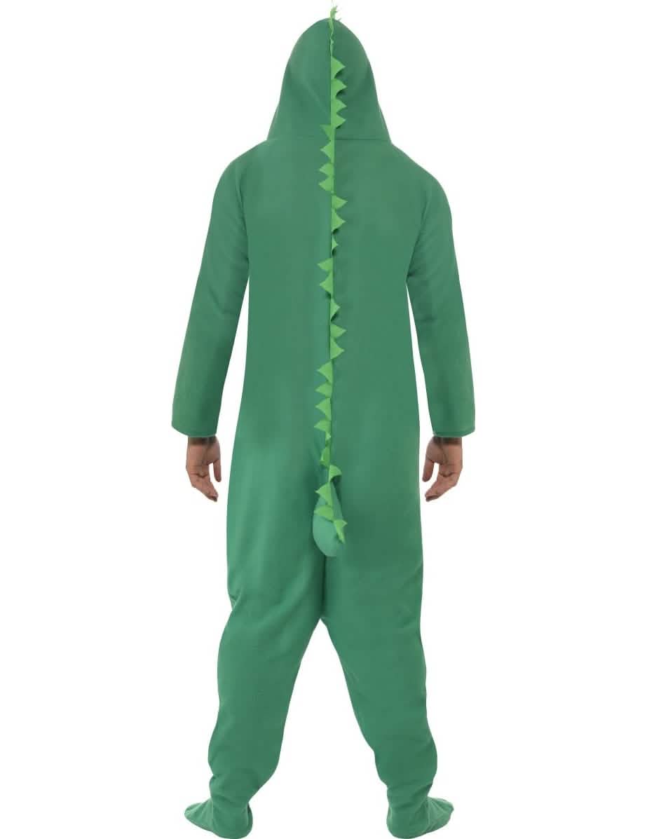 Vedere din profil a costumului de crocodil pentru adult