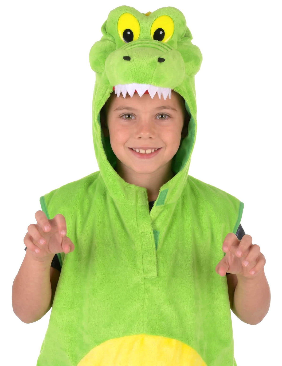 Prim-plan pe gluga costumului de crocodil căptușit