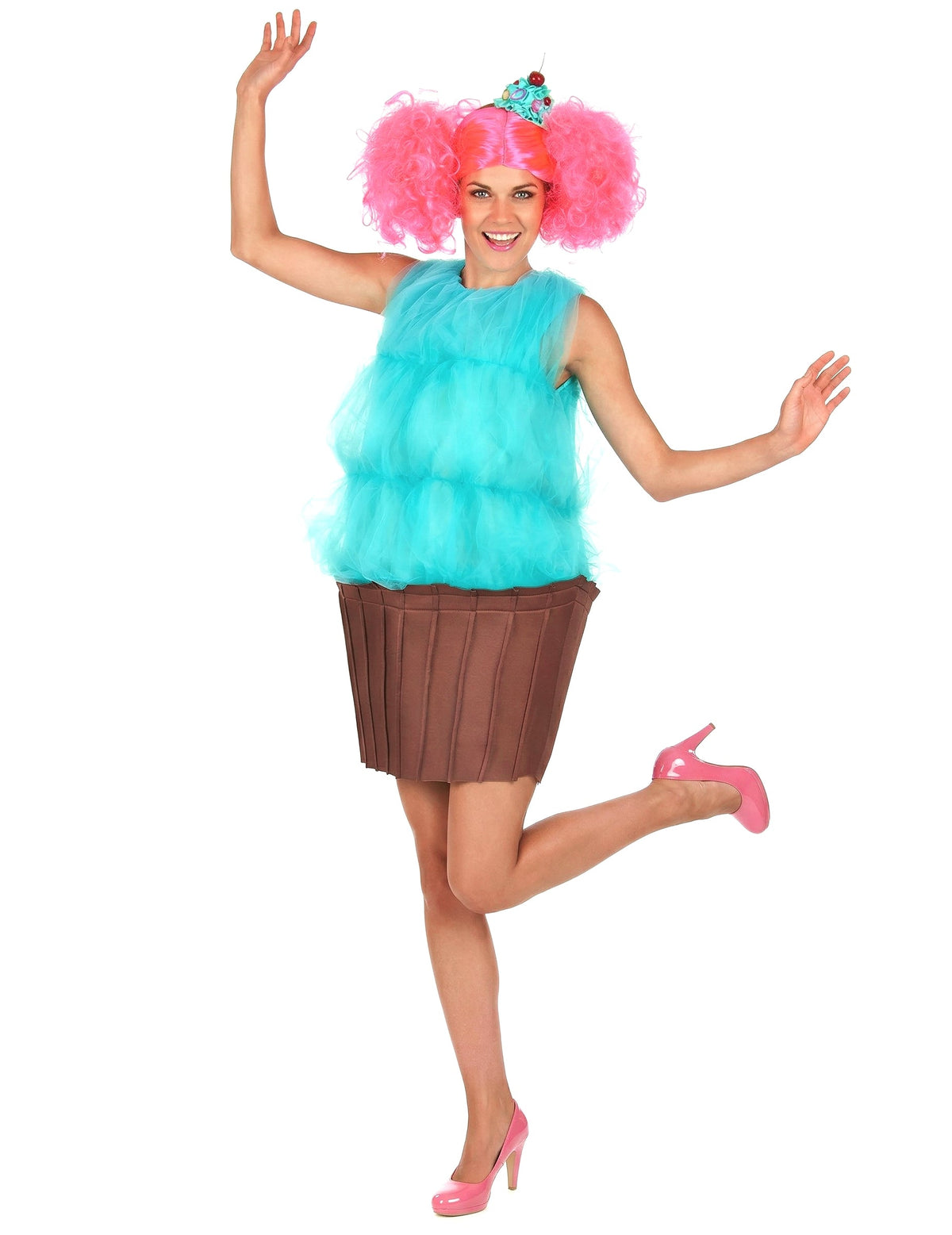 Vue d'ensemble du déguisement de cupcake pour femme