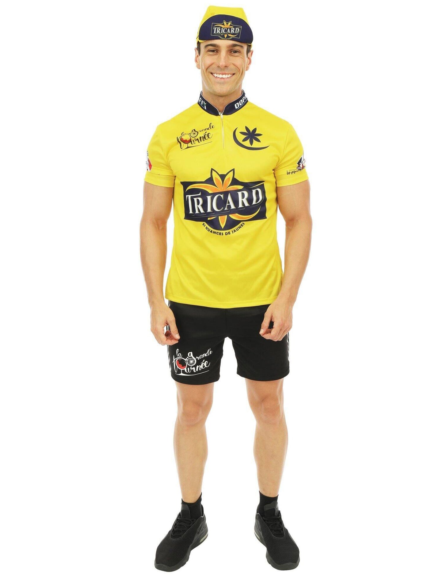 Costum de ciclism galben pentru bărbați