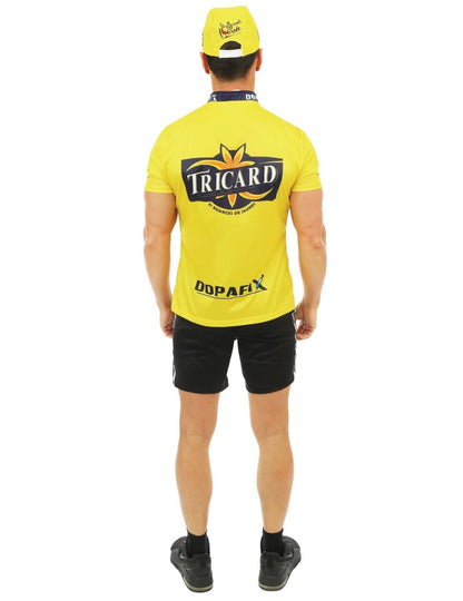 Costum de ciclism galben pentru bărbați