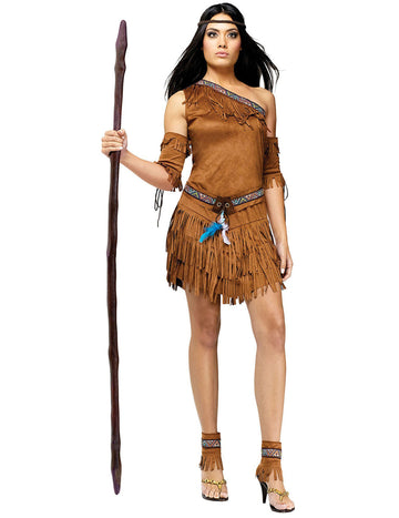 Costum indian de femeie maro