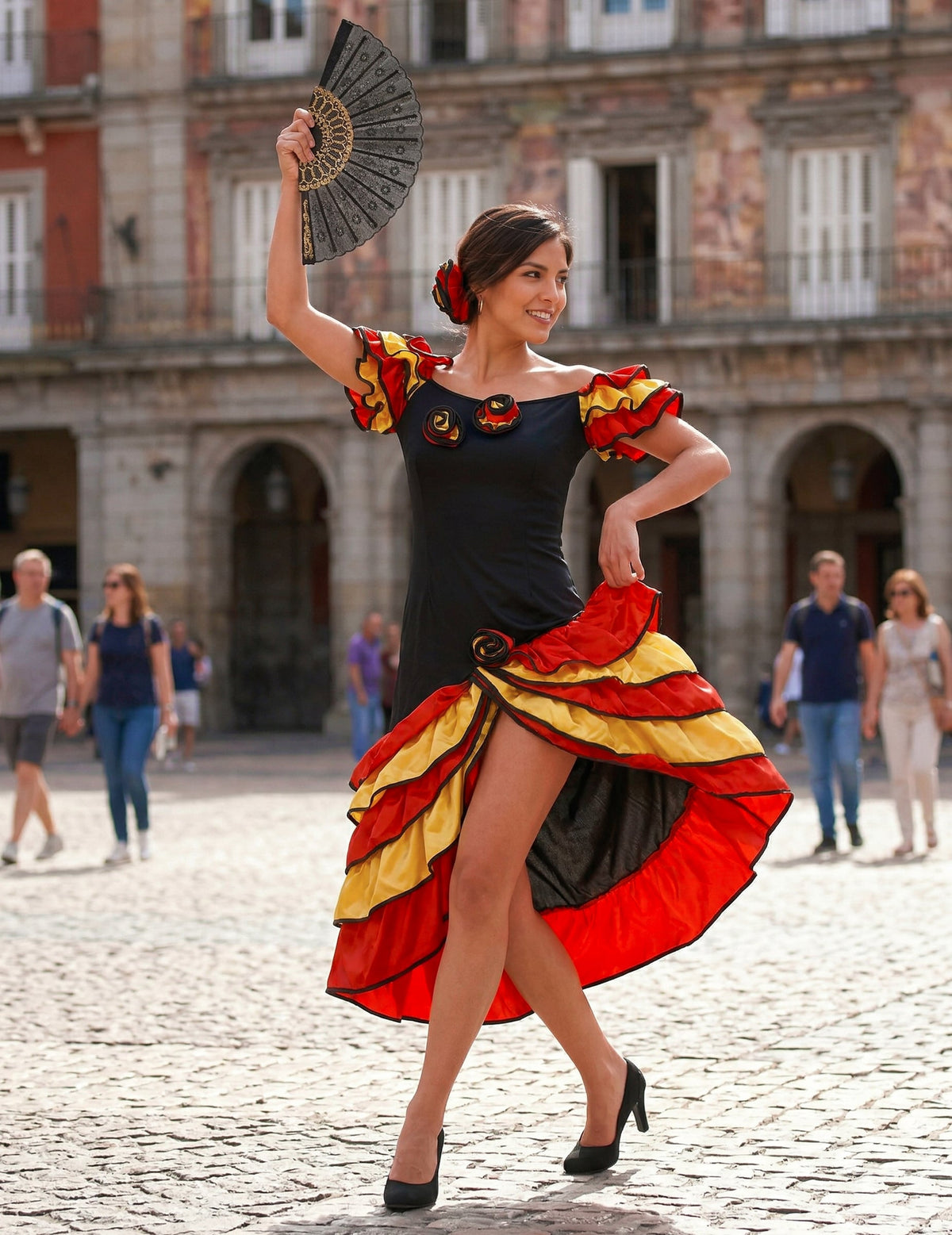 Costum de dansatoare de femeie flamenco