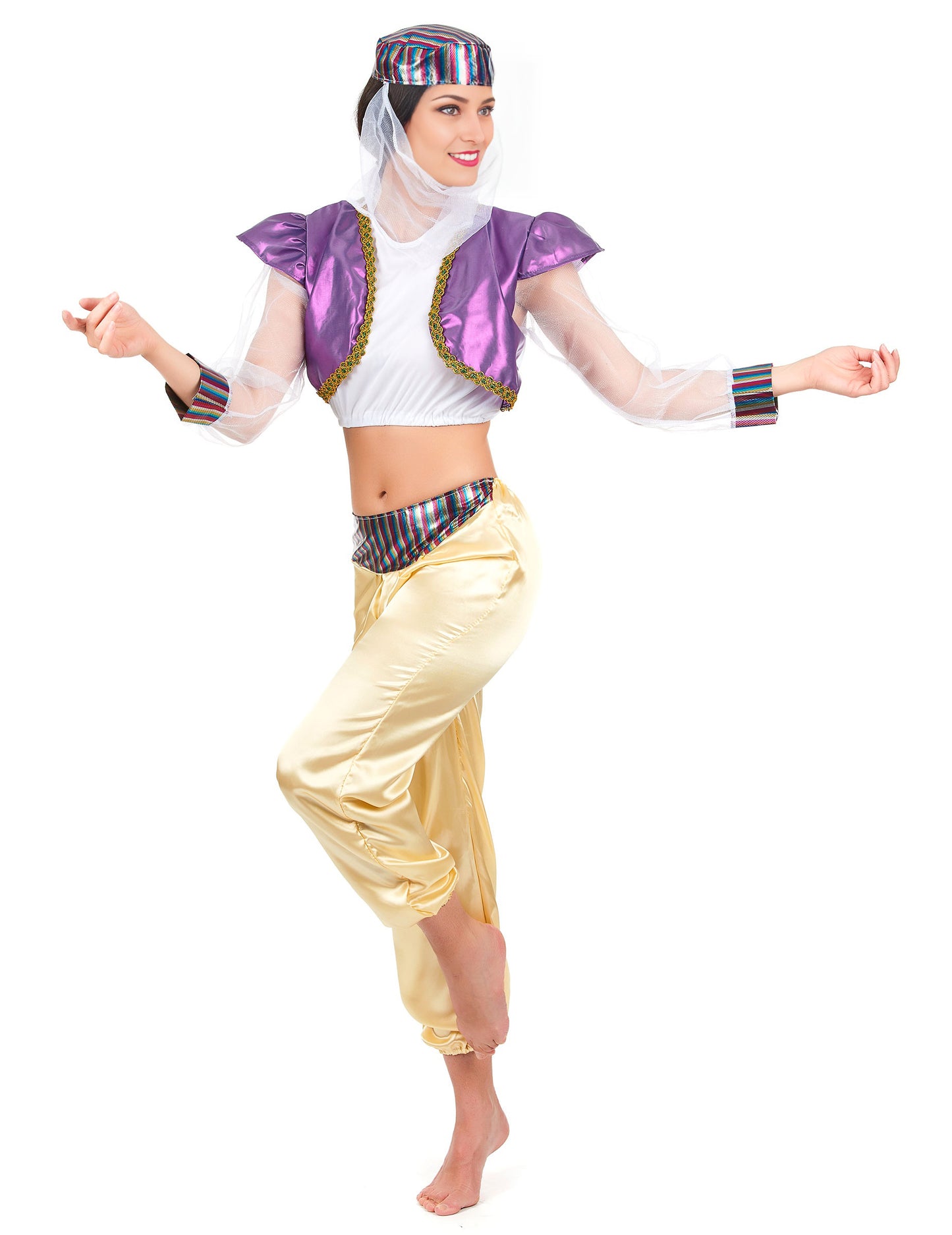 Costum de dansator oriental colorat pentru femei