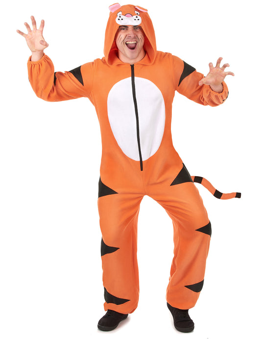 Déguisement de couple combinaison capuche tigre
