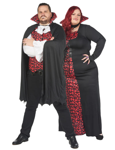 Costum de cuplu mărime mare vampir Halloween adult