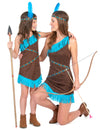 Déguisement duo indiennes marron mère et fille