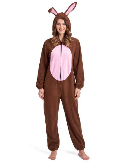 Déguisement de couple lapin marron