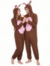 Déguisement de couple lapin marron