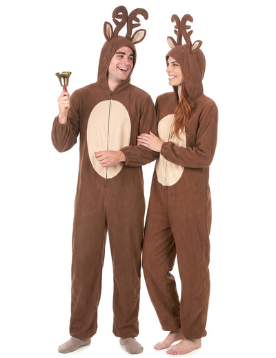 Déguisement de couple renne de Noël adulte