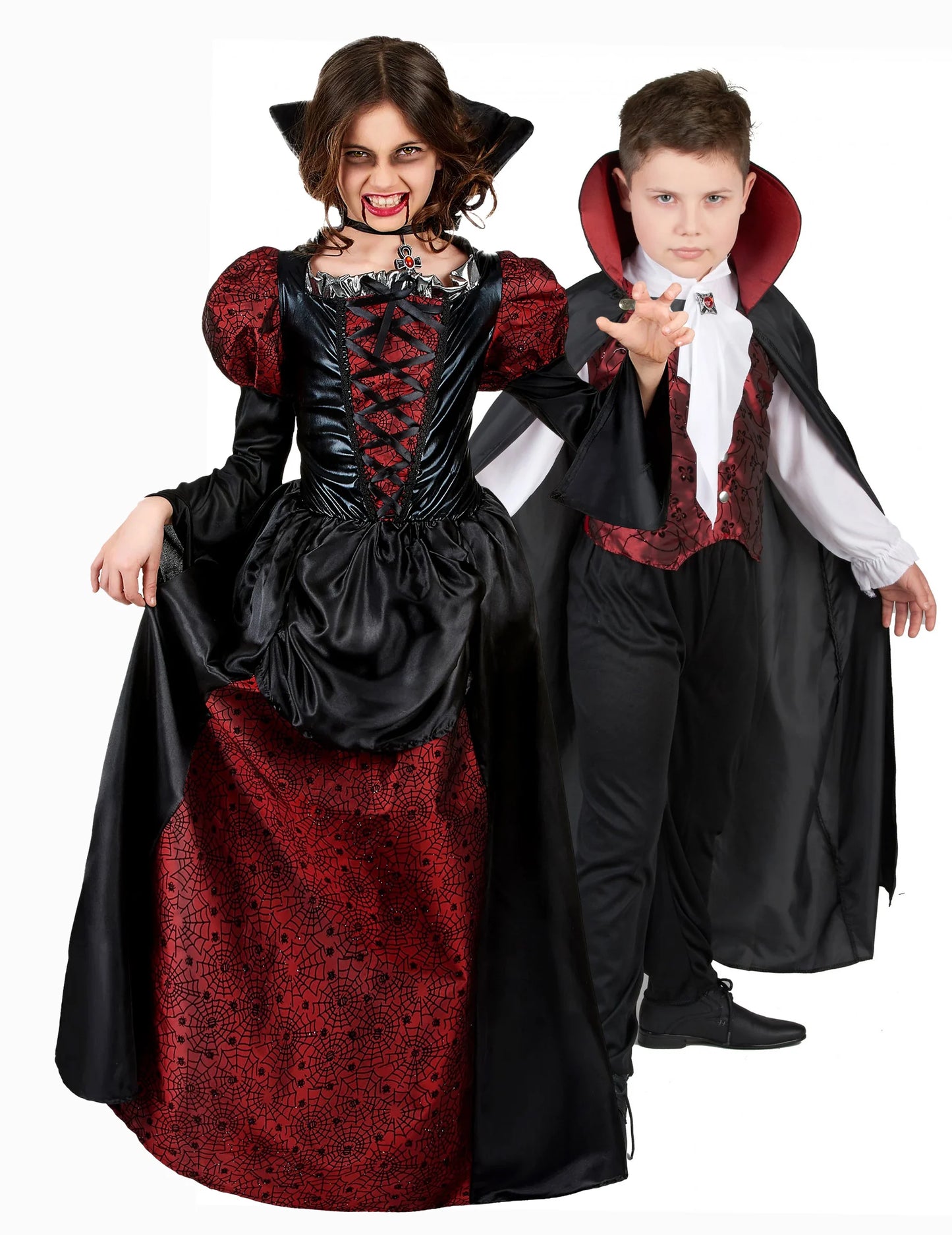 Costum de cuplu vampir elegant pentru copii