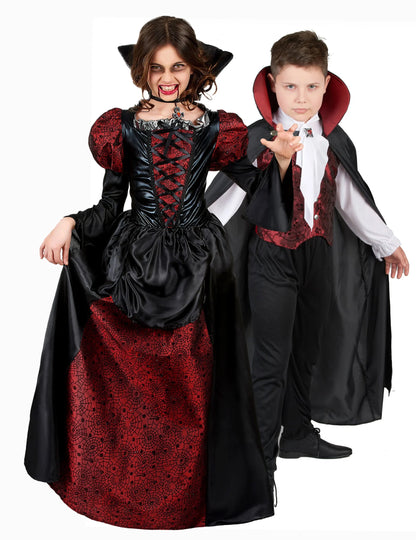 Costum de cuplu vampir elegant pentru copii