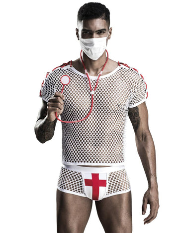 Costum sexy de doctor de lux pentru bărbați