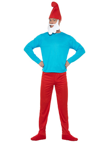 Costum Papa Strumf marime mare adult