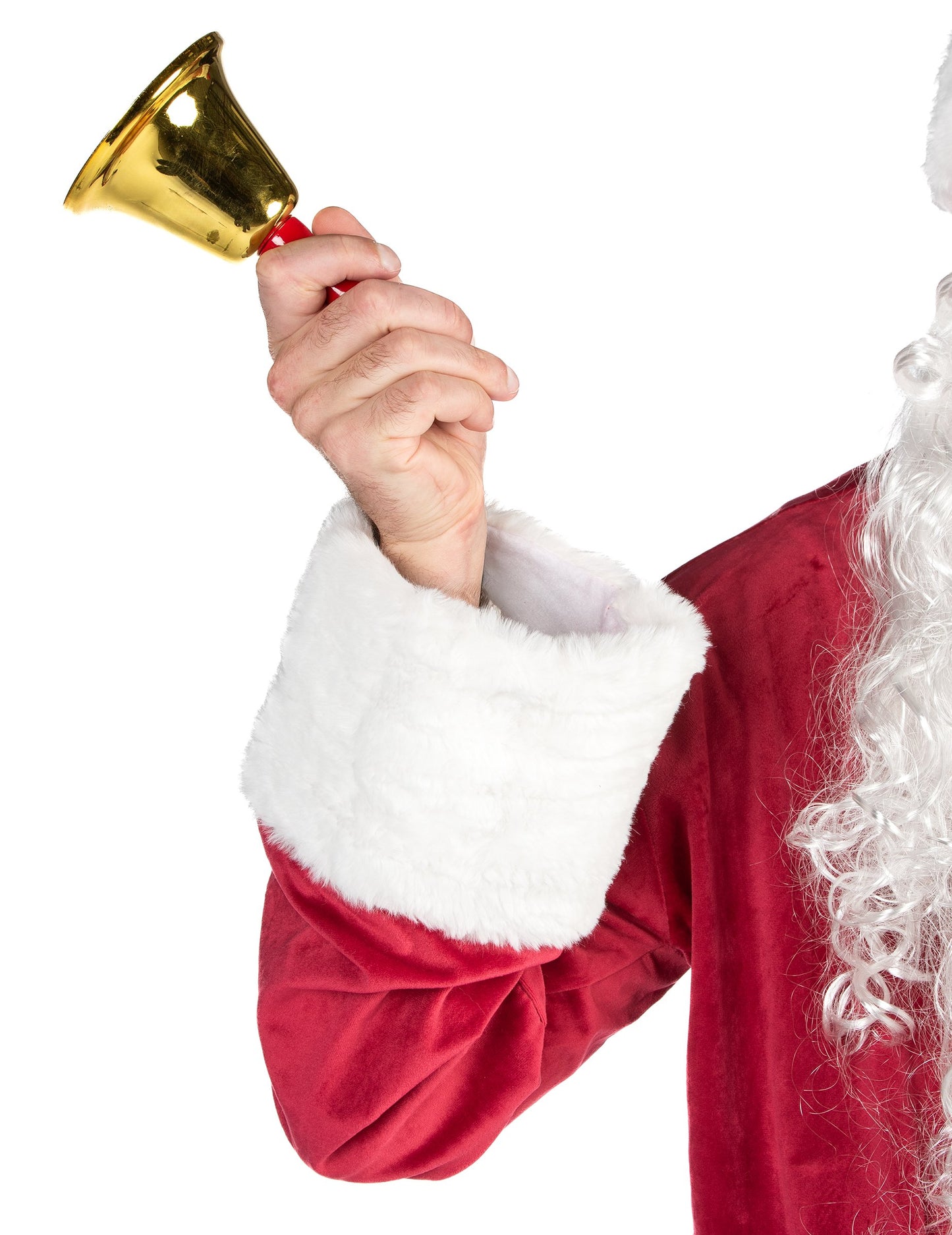 Costum de Moș Crăciun cu efect de catifea pentru adult