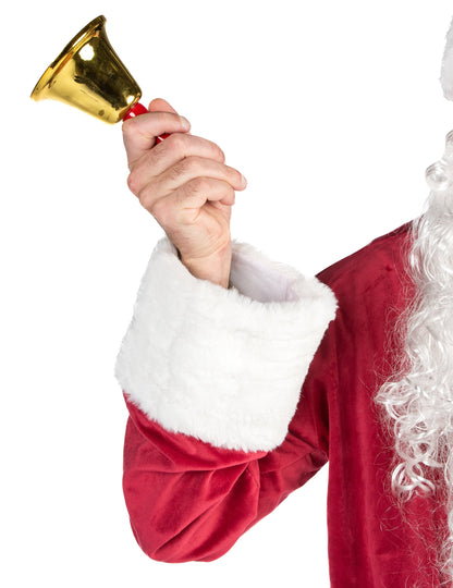 Costum de Moș Crăciun cu efect de catifea pentru adult