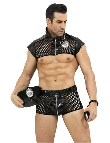 Costum sexy de poliție de lux pentru bărbați