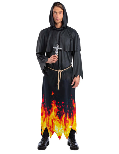 Déguisement de prêtre infernal homme