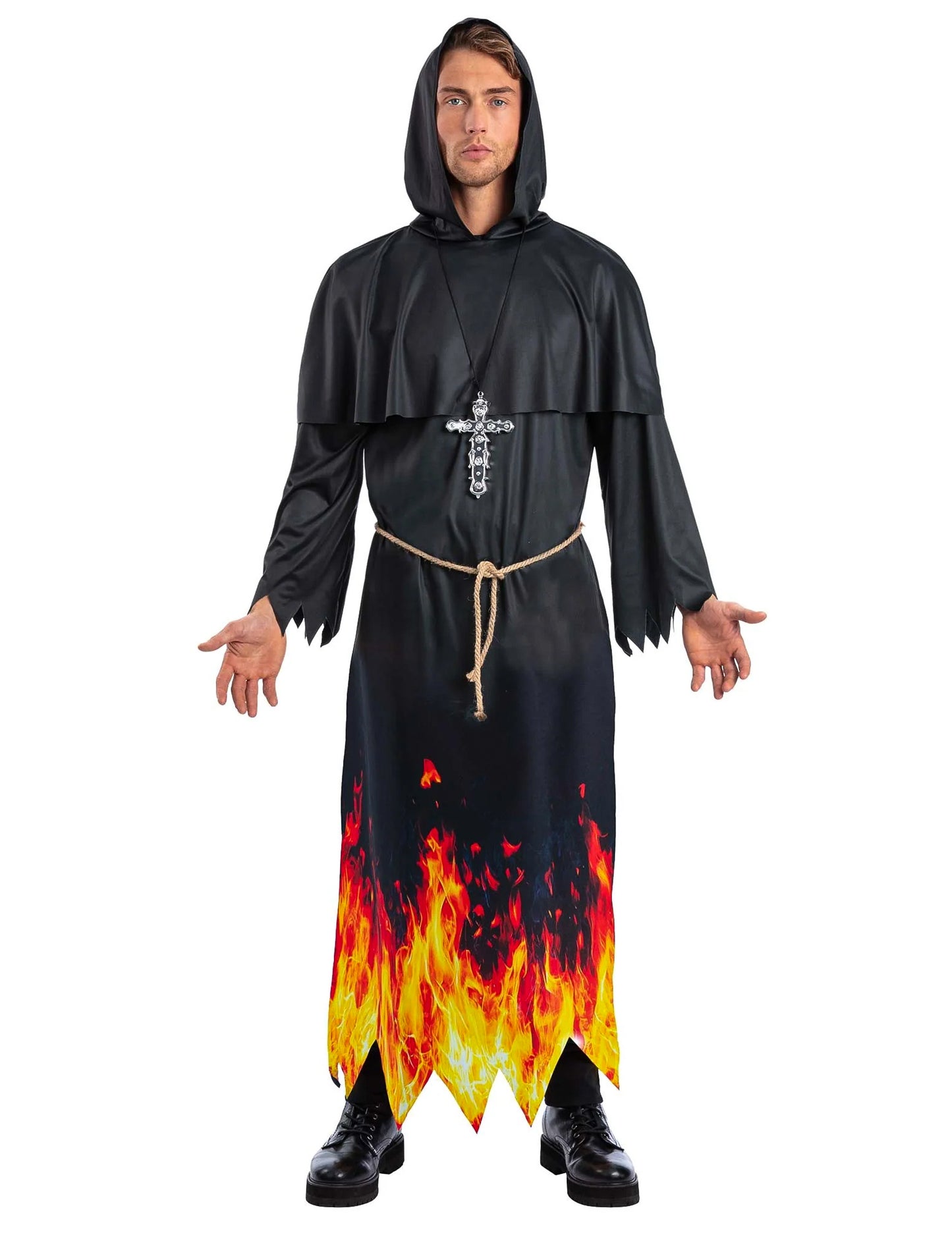Déguisement de prêtre infernal homme