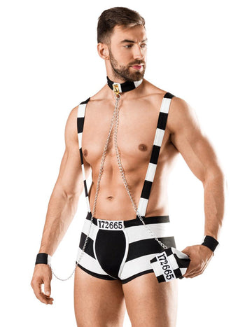 Costum de prizonier de lux sexy pentru bărbați