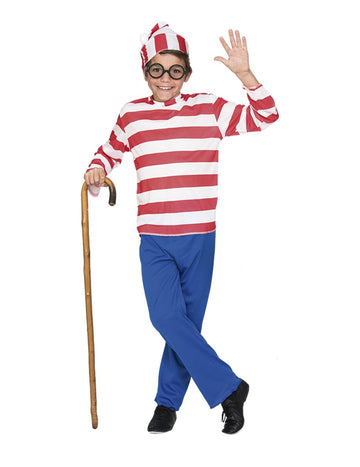 Costum de călător cu dungi pentru băiat 