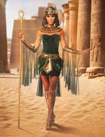 Mise en situation du déguisement déesse égyptienne pour femme