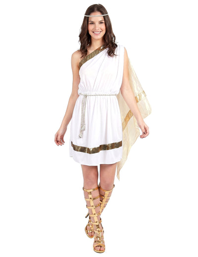 Déguisement déesse romaine avec cape femme