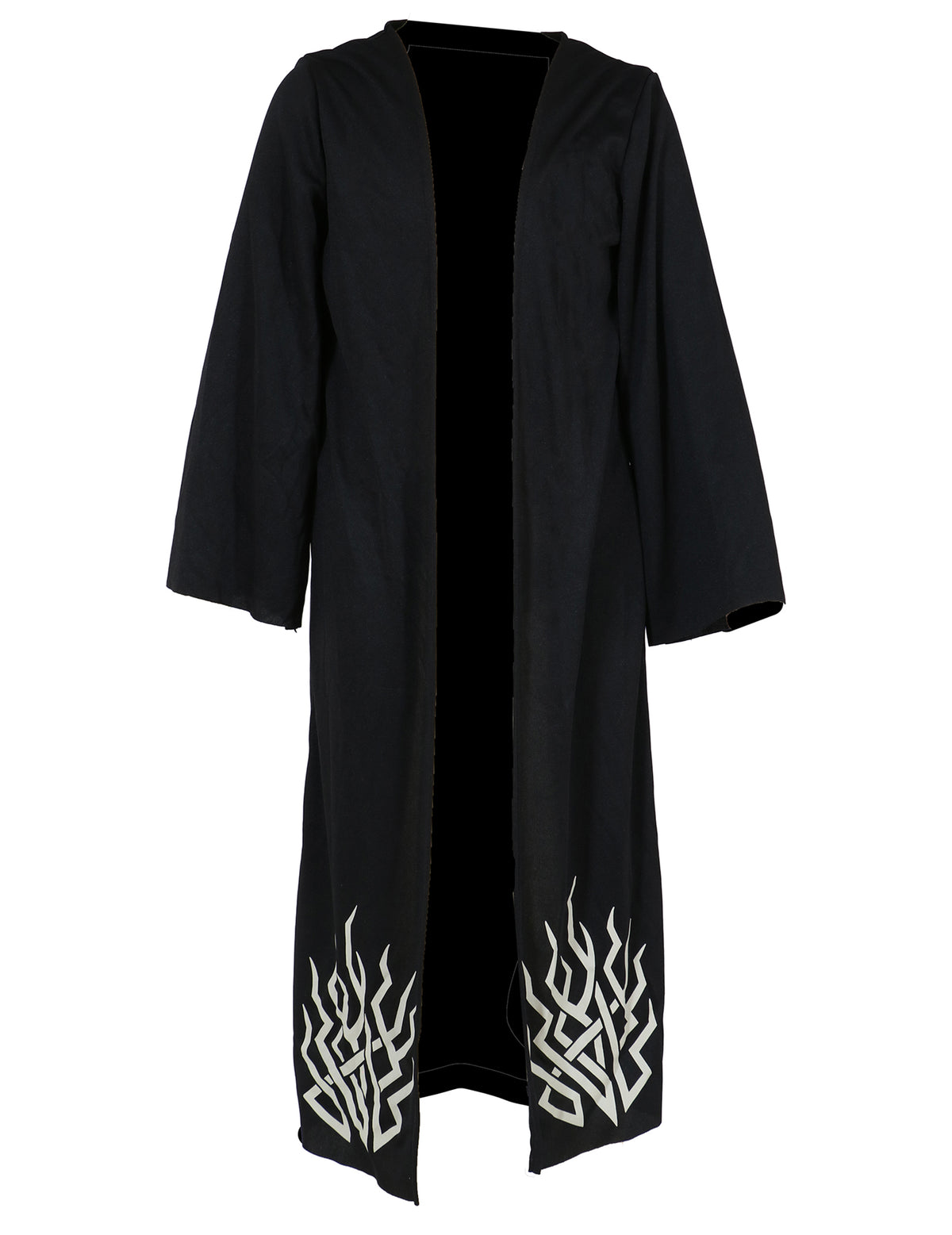 Vue de la robe noire à motifs blancs du déguisement de démon possédé