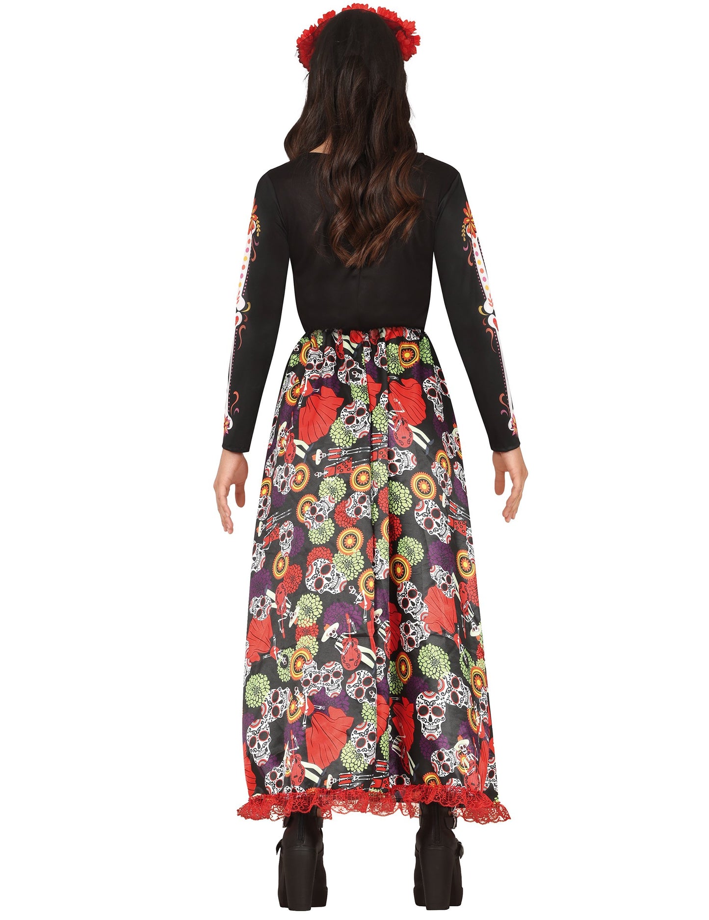 Déguisement Dia de los muertos coloré femme