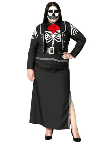Costum Dia de los Muertos pentru femei plus dimensiuni