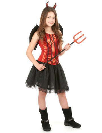 Costumul diavolului cu aripi de fată
