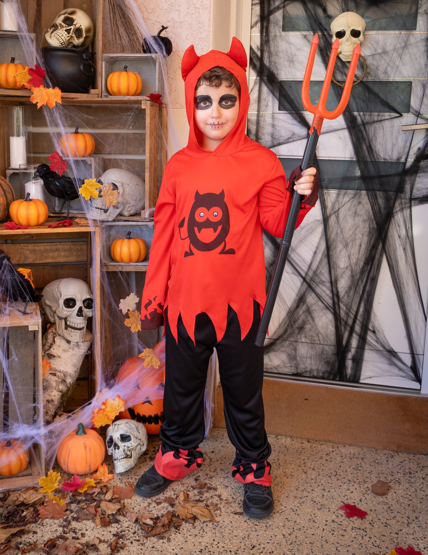 Costum Diablottin cu ochi mobile băiat