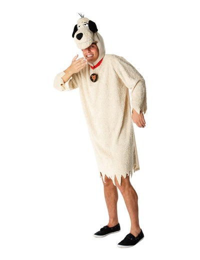 Costum Diabolo Fii nebun la volan pentru adult bej cu cagulă și colier roșu