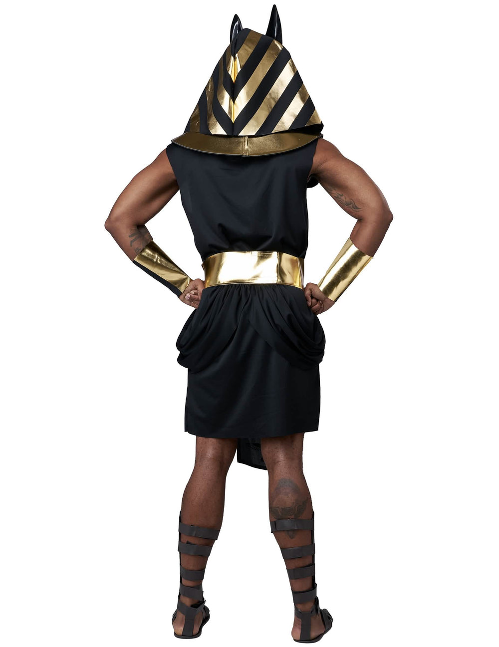 Vedere din spate a costumului de zeu Anubis lux