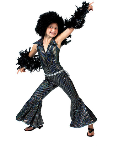 Black Disco Disco Costum Girl