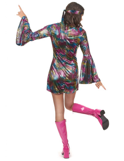 Vedere din spate a costumului disco pentru femei