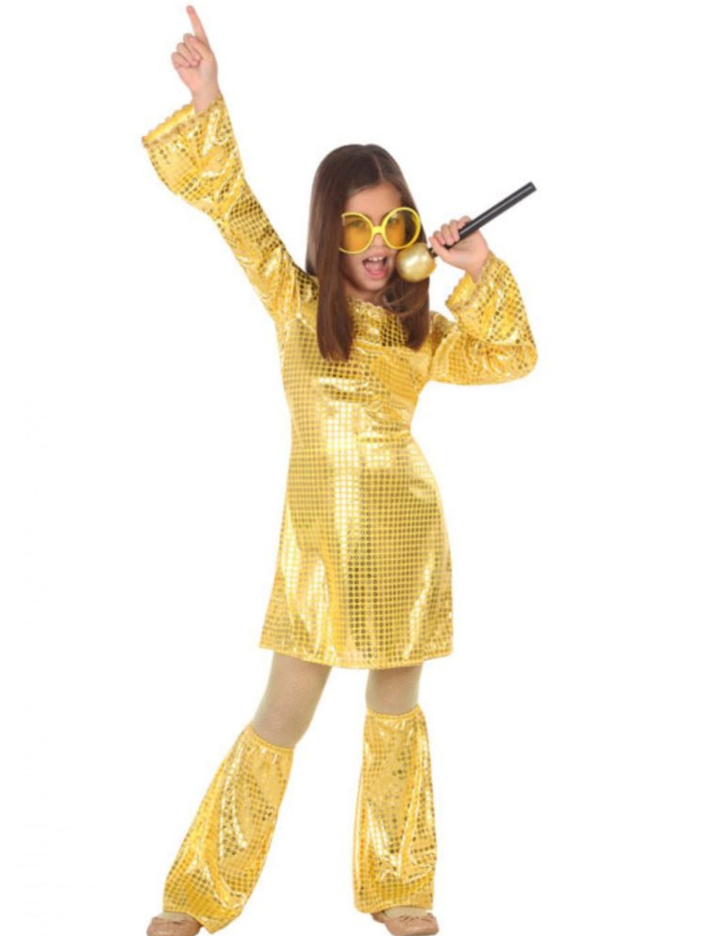 Costum de fată de aur disco