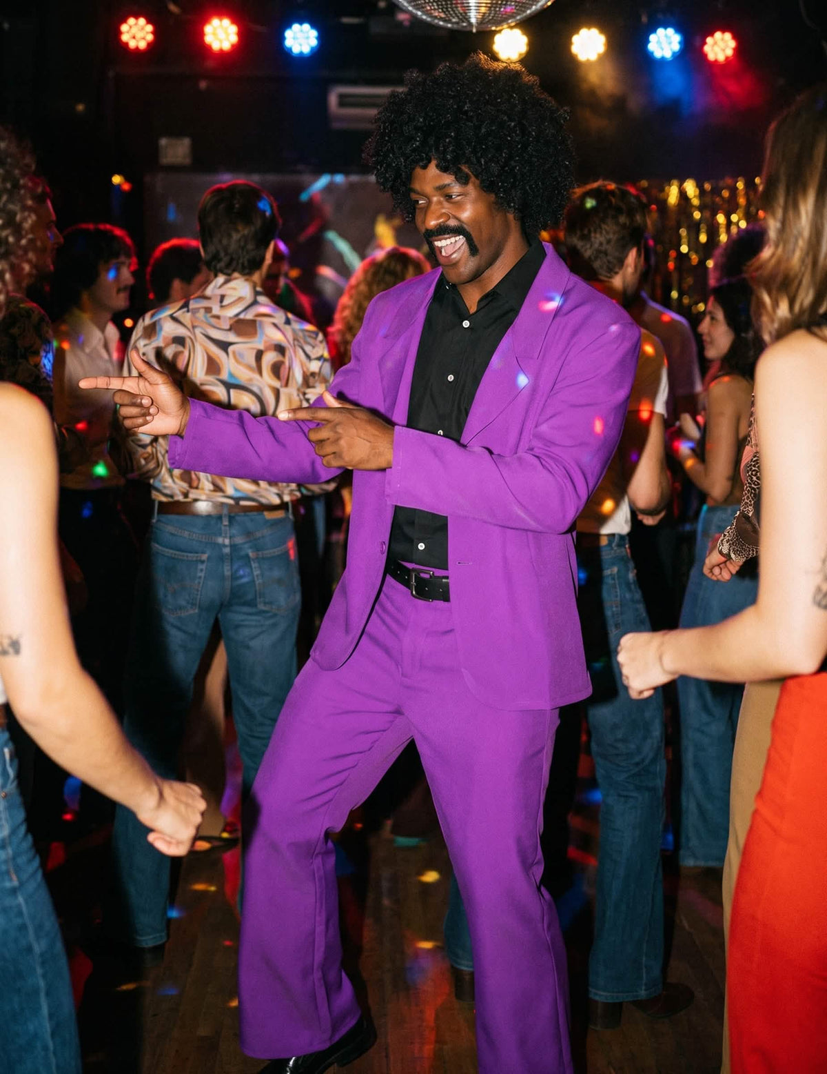 Déguisement disco violet adulte