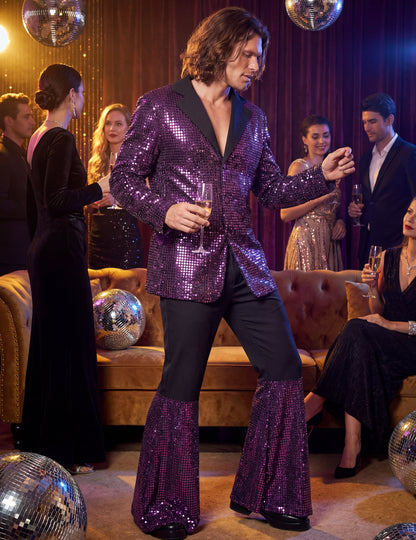 Mise en situation du déguisement disco pour homme