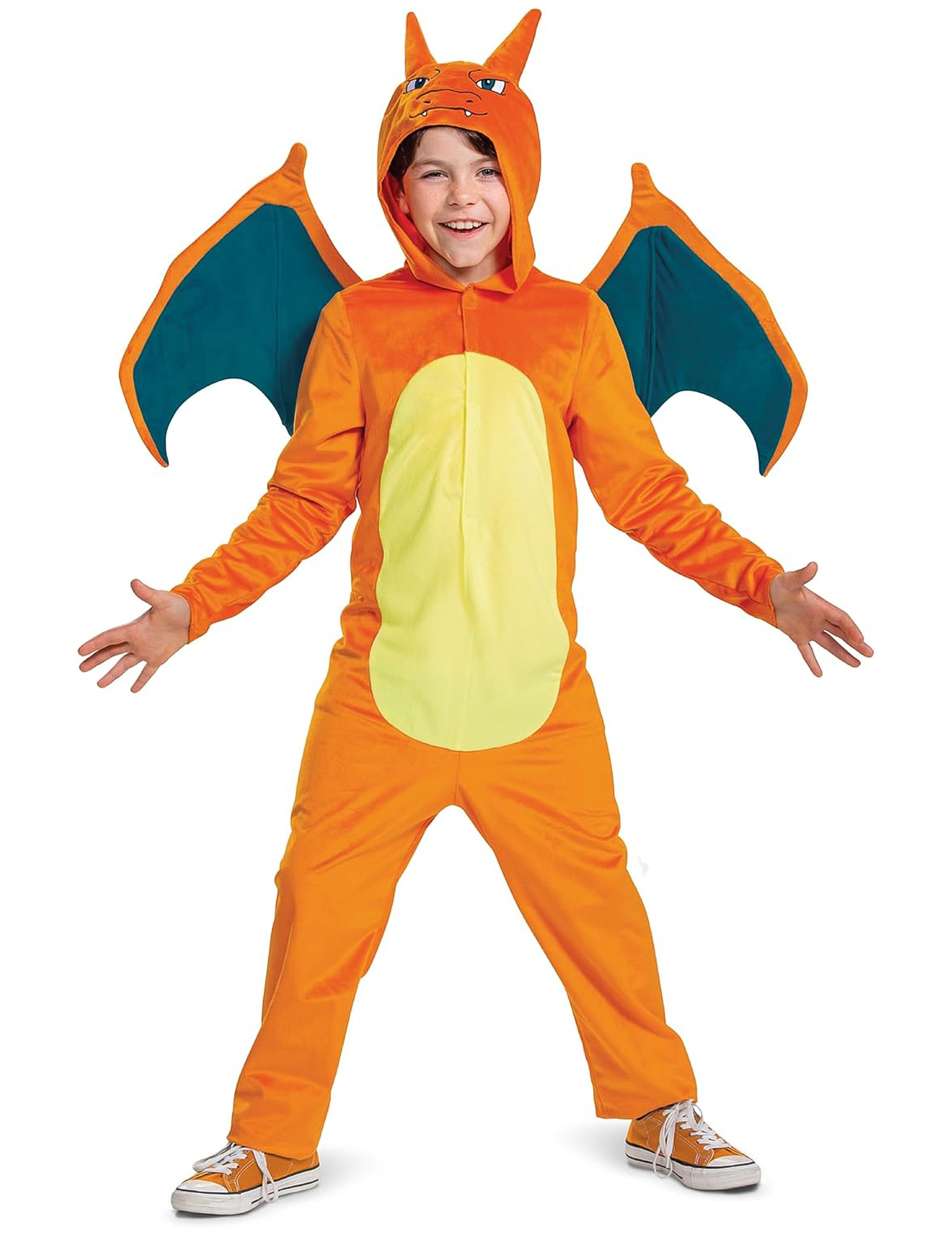 Version fille et garçon du déguisement Dracaufeu Pokémon Luxe