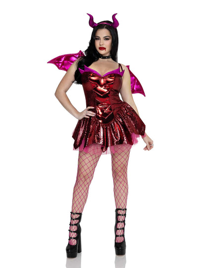 Déguisement dragon rouge sexy luxe femme