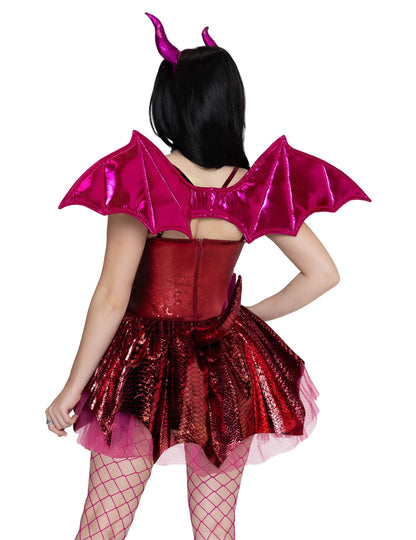 Déguisement dragon rouge sexy luxe femme